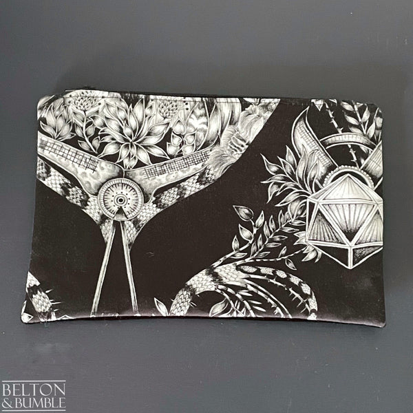 Handmade Make Up / Travel Toiletries Bag in “Silverback” Fabric by Emma Shipley-Belton & Bumble