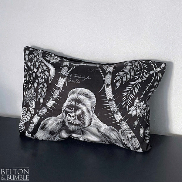 Handmade Make Up / Travel Toiletries Bag in “Silverback” Fabric by Emma Shipley-Belton & Bumble