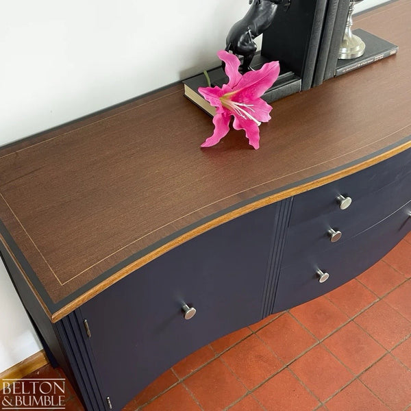 Navy Bow Fronted Sideboard-Belton & Bumble