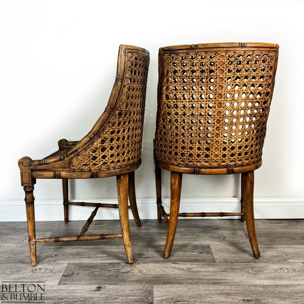 Set of 6 Vintage Bamboo & Cane Dining Chairs-Belton & Bumble