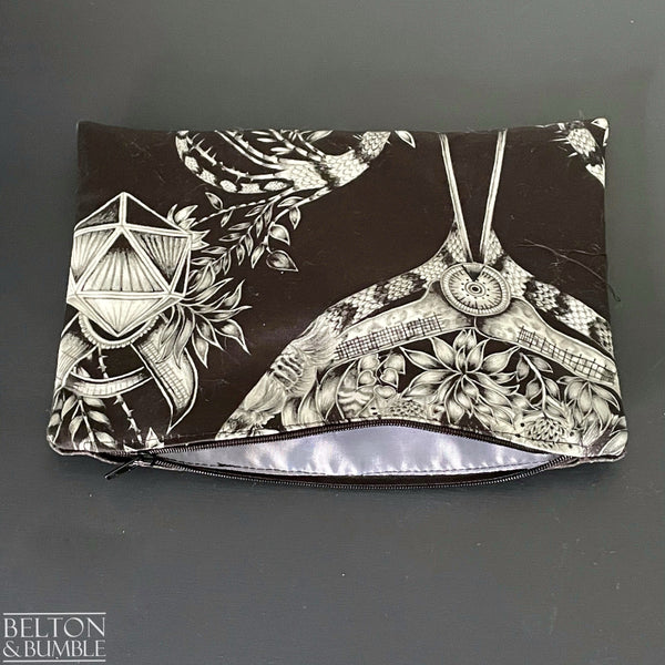 Handmade Make Up / Travel Toiletries Bag in “Silverback” Fabric by Emma Shipley-Belton & Bumble