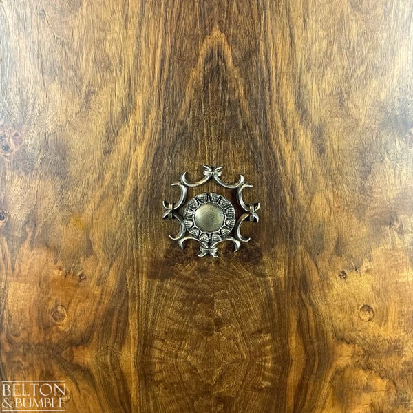Vintage Burr Walnut Wardrobe Tallboy in Black-Wardrobe-Belton & Bumble