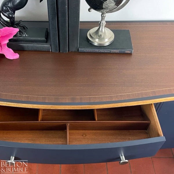 Navy Bow Fronted Sideboard-Belton & Bumble