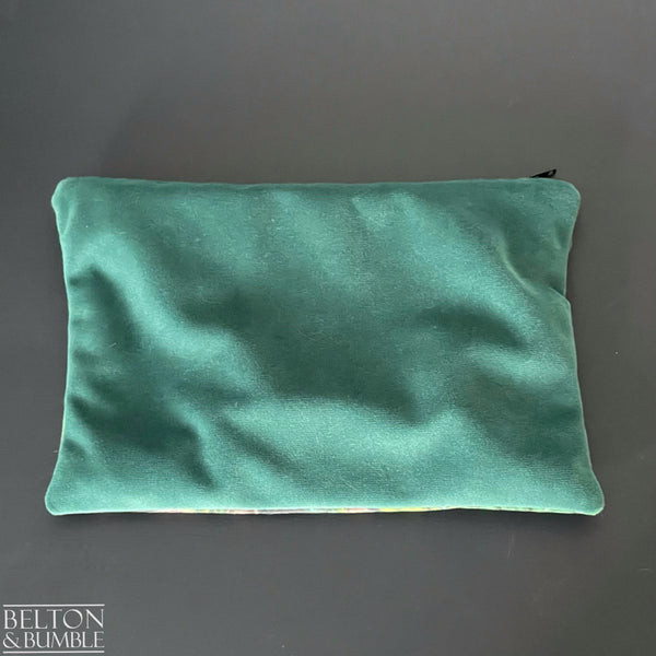 Handmade Make Up / Travel Toiletries Bag in “Silverback” Velvet Fabric by Emma Shipley-Belton & Bumble