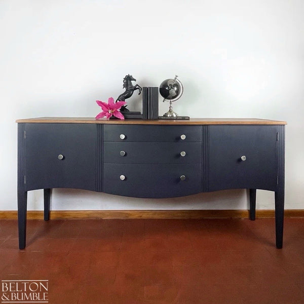 Navy Bow Fronted Sideboard-Belton & Bumble