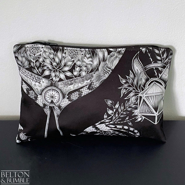 Handmade Make Up / Travel Toiletries Bag in “Silverback” Fabric by Emma Shipley-Belton & Bumble