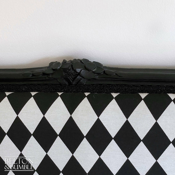 Black and White Louis Style Two Seater Chair-Belton & Bumble