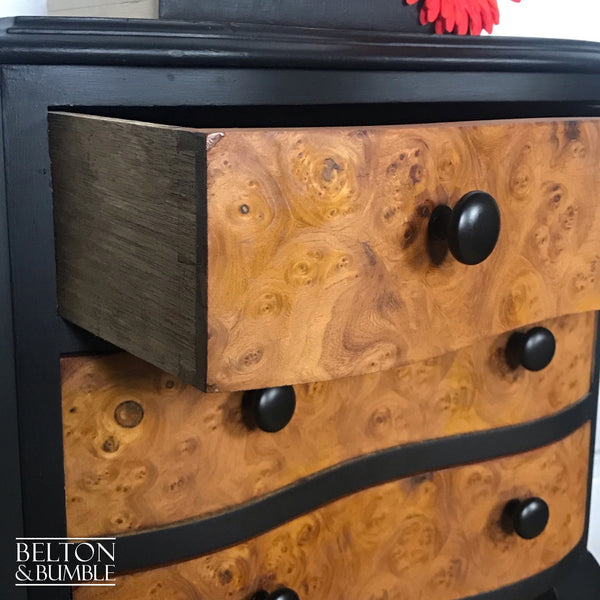 Walnut and Black Petite Chest of Drawers-Belton & Bumble