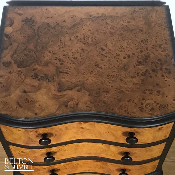 Walnut and Black Petite Chest of Drawers-Belton & Bumble