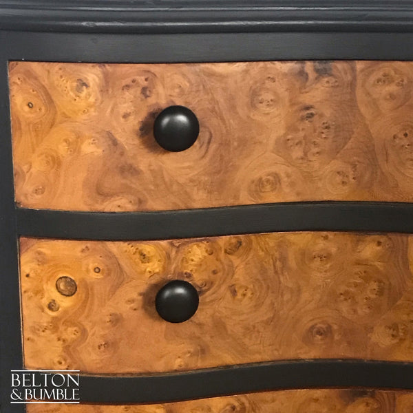 Walnut and Black Petite Chest of Drawers-Belton & Bumble