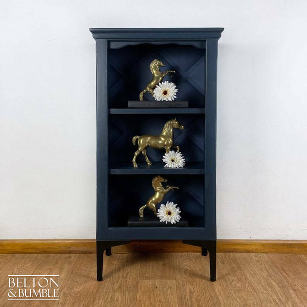 Vintage Pine Bookcase in Navy Blue-Belton & Bumble