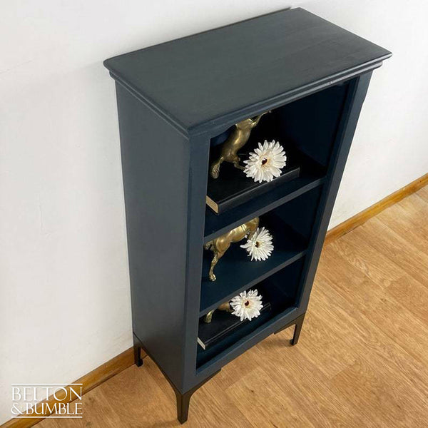 Vintage Pine Bookcase in Navy Blue-Belton & Bumble