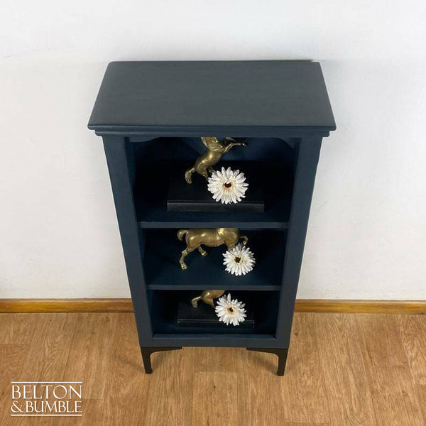 Vintage Pine Bookcase in Navy Blue-Belton & Bumble