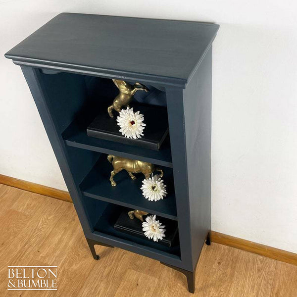 Vintage Pine Bookcase in Navy Blue-Belton & Bumble
