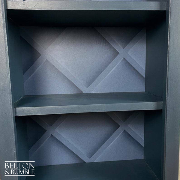 Vintage Pine Bookcase in Navy Blue-Belton & Bumble