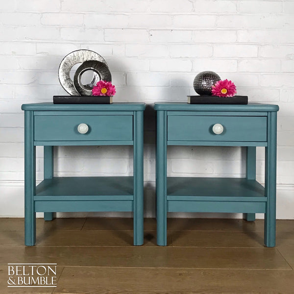 Bedside Drawers Set in Duck Egg Blue-Belton & Bumble