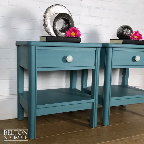 Bedside Drawers Set in Duck Egg Blue-Belton & Bumble
