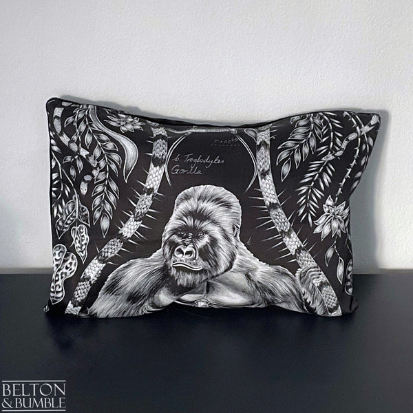 Handmade Make Up / Travel Toiletries Bag in “Silverback” Fabric by Emma Shipley-Belton & Bumble