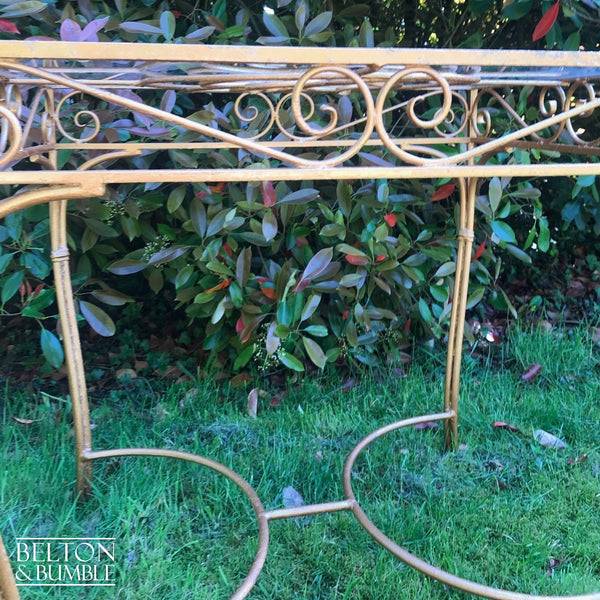 Glass Topped Copper Bistro Table and Chair Set for Garden-Belton & Bumble