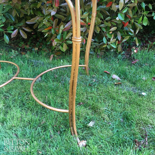 Glass Topped Copper Bistro Table and Chair Set for Garden-Belton & Bumble