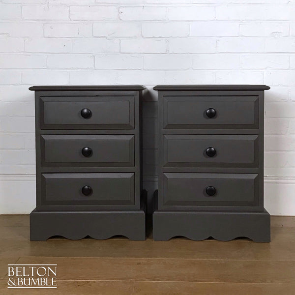 Dark Grey Bedside Drawers Set-Belton & Bumble