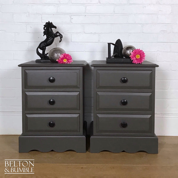 Dark Grey Bedside Drawers Set-Belton & Bumble