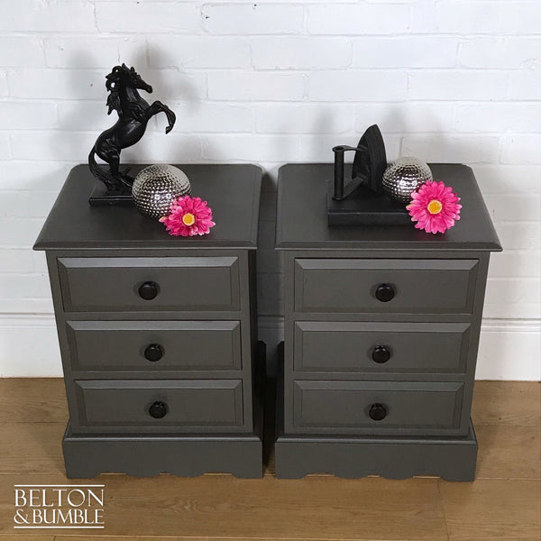 Dark Grey Bedside Drawers Set-Belton & Bumble