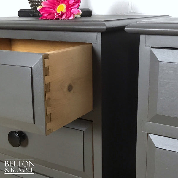 Dark Grey Bedside Drawers Set-Belton & Bumble