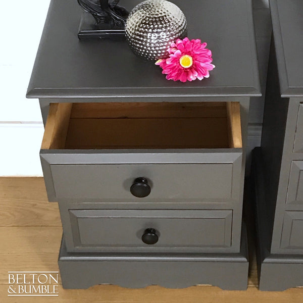 Dark Grey Bedside Drawers Set-Belton & Bumble