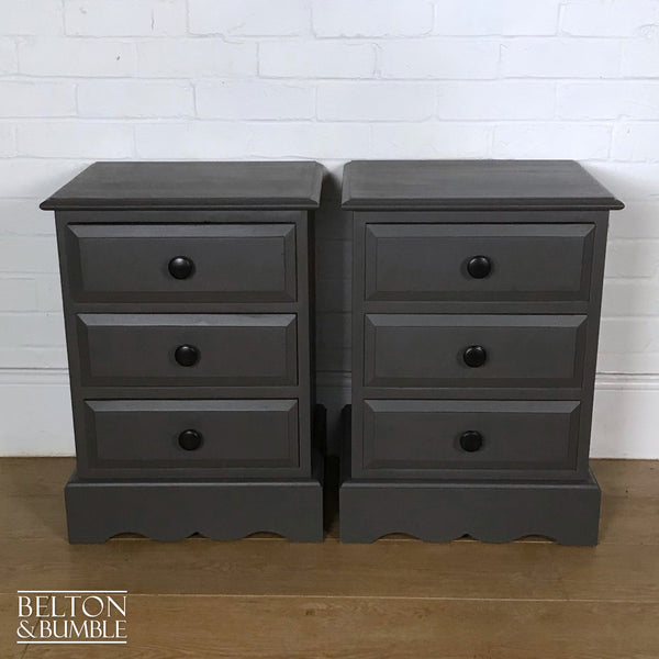 Dark Grey Bedside Drawers Set-Belton & Bumble