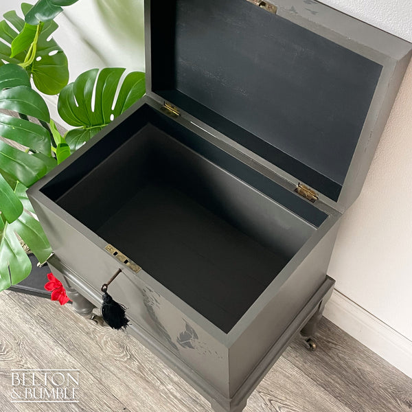 Lift-Lid Cabinet on Castors in Grey-Belton & Bumble