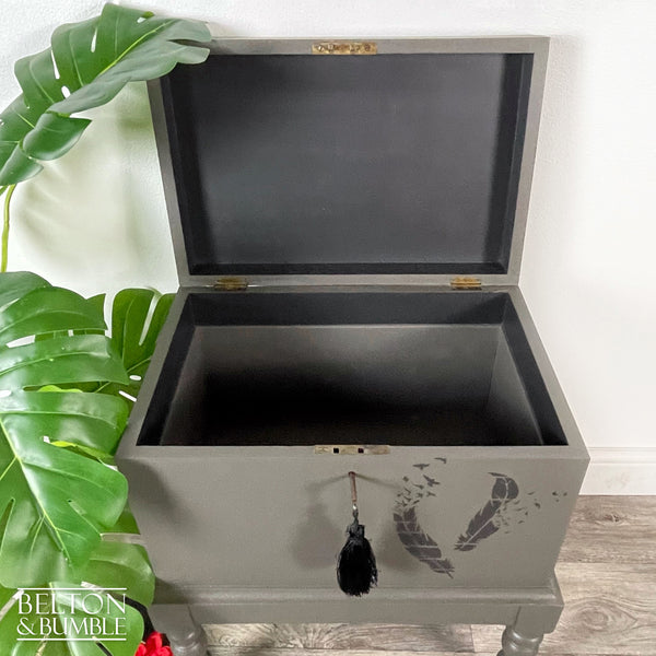 Lift-Lid Cabinet on Castors in Grey-Belton & Bumble