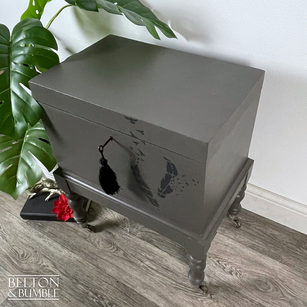 Lift-Lid Cabinet on Castors in Grey-Belton & Bumble