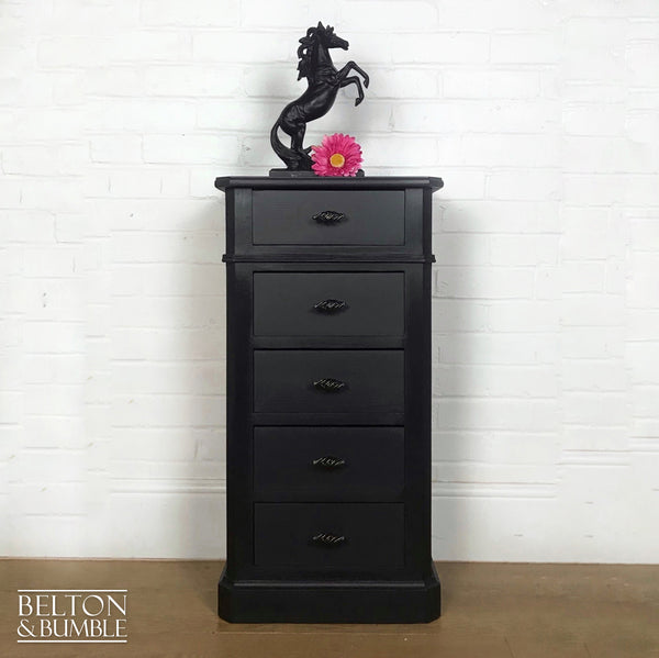Dark Grey and Black Tall Chest of Drawers-Belton & Bumble