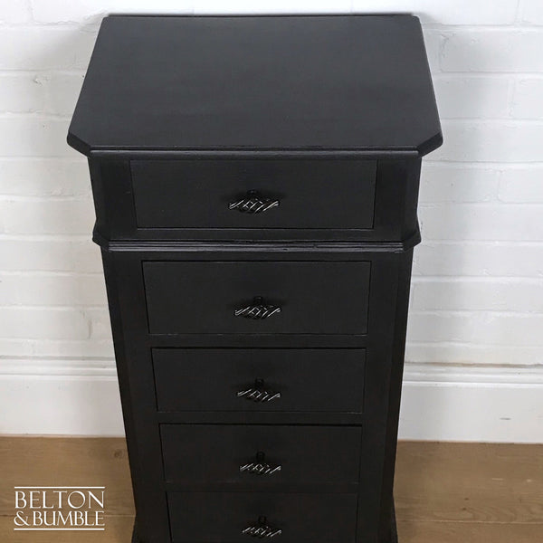 Dark Grey and Black Tall Chest of Drawers-Belton & Bumble