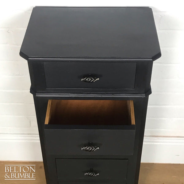 Dark Grey and Black Tall Chest of Drawers-Belton & Bumble