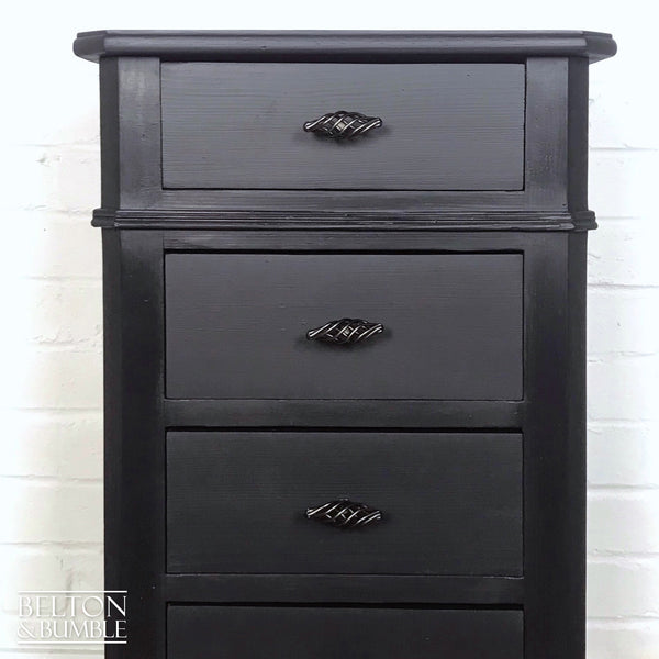 Dark Grey and Black Tall Chest of Drawers-Belton & Bumble