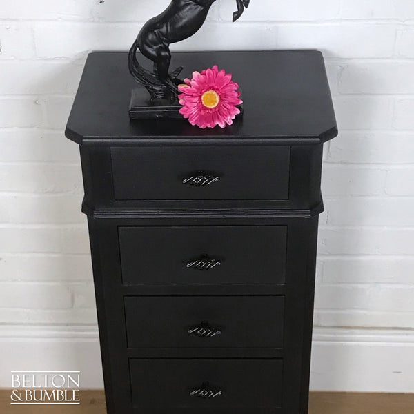 Dark Grey and Black Tall Chest of Drawers-Belton & Bumble