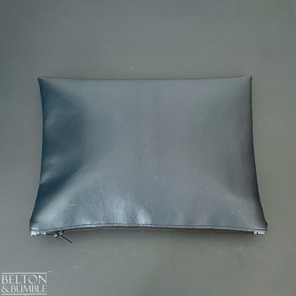 Handmade Make Up / Toiletries Bag in Navy Leatherette-Belton & Bumble