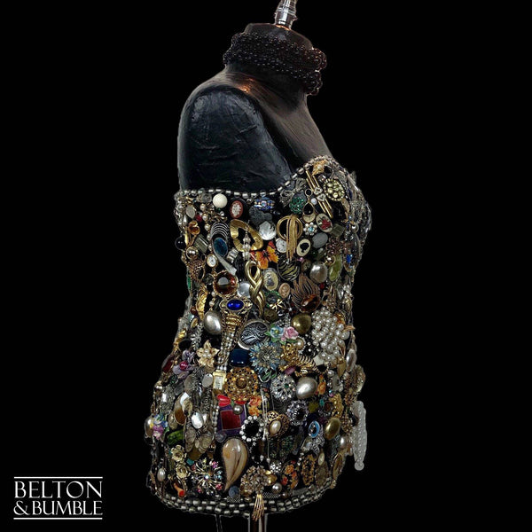 Black Jewellery Mannequin Floor Lamp with Stainless Steel Stand-Belton & Bumble
