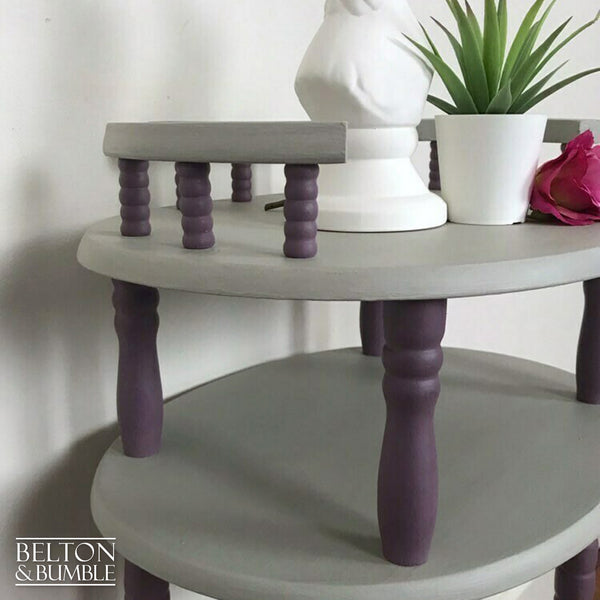 Grey and Purple Telephone Table, Freestanding Shelving or Plant Table-Belton & Bumble