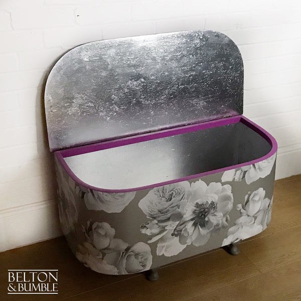 Pink, Silver and Mid Grey Storage Box-Belton & Bumble
