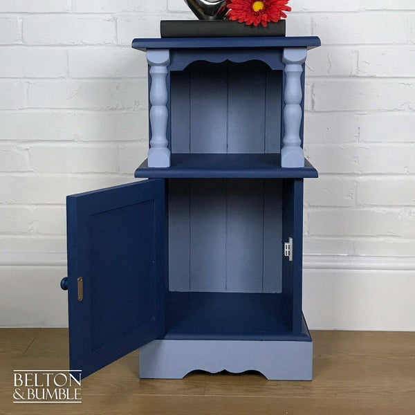 Blue Solid Wood Cabinet or Side Table-Belton & Bumble