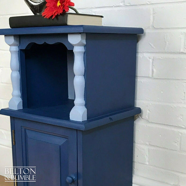 Blue Solid Wood Cabinet or Side Table-Belton & Bumble