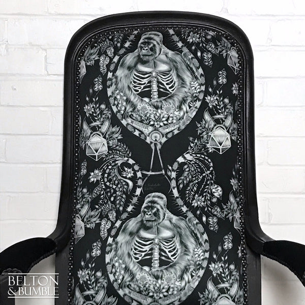 Black High Backed Armchair-Belton & Bumble