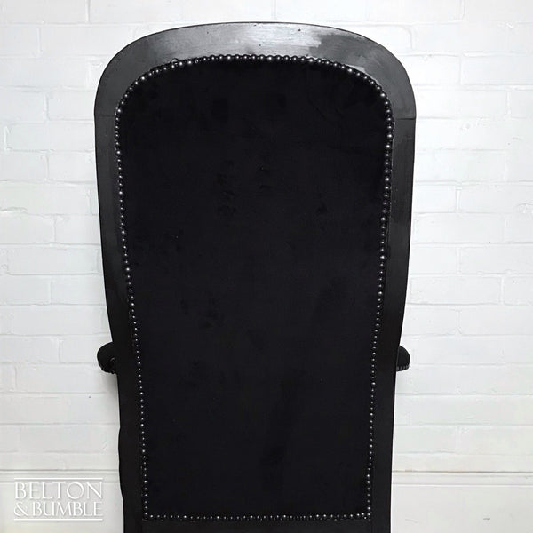 Black High Backed Armchair-Belton & Bumble