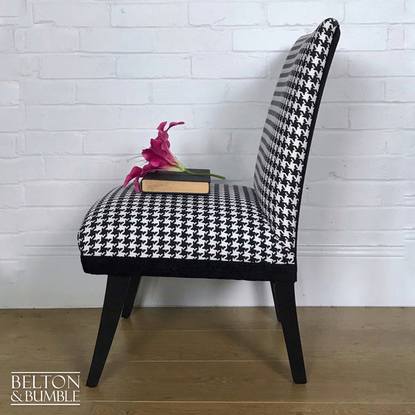 Black & White Houndstooth Accent Chair-Belton & Bumble