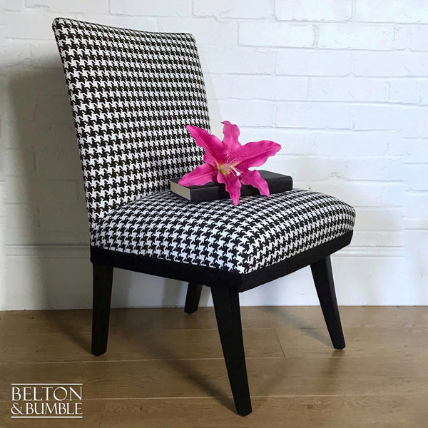 Black & White Houndstooth Accent Chair-Belton & Bumble