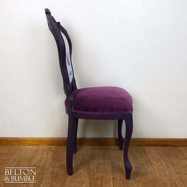 Carved Chair in Purple with Unicorn Print-Belton & Bumble