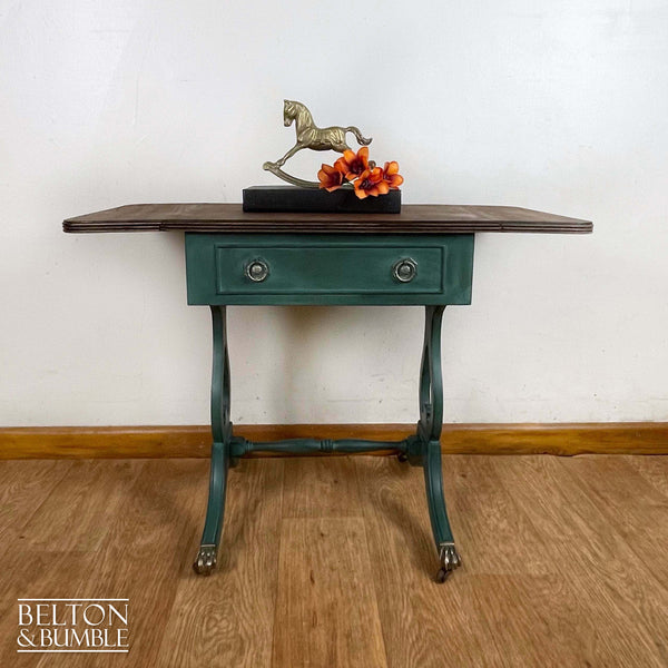 Drop Leaf Side Table in Green-Belton & Bumble